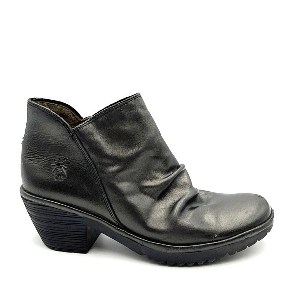 FLY London Wezo Pewter Ankle Bootie size 39